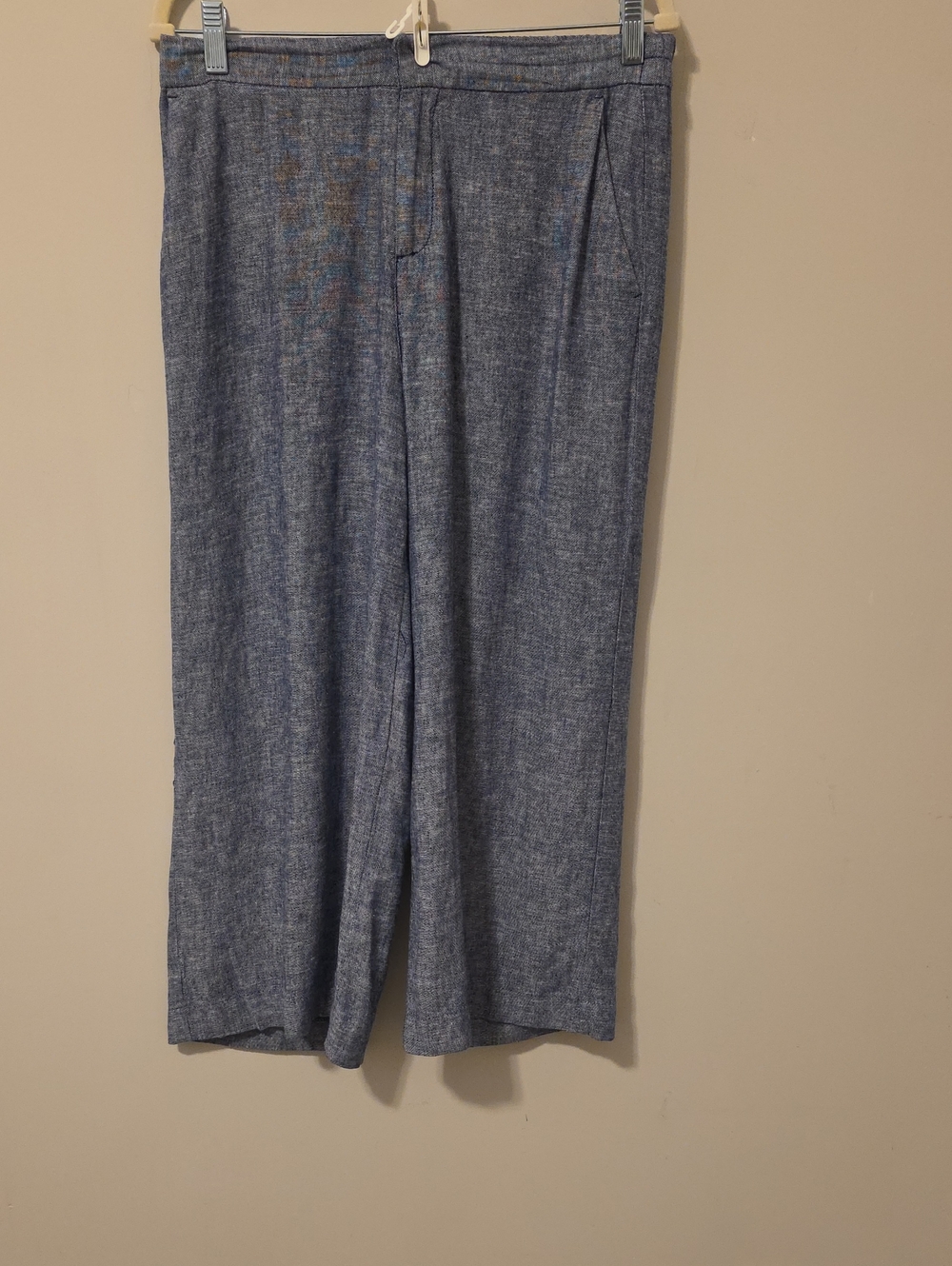 Old Navy High-Rise Linen-Blend Wide-Leg Cropped Pants